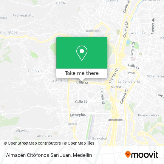 Almacén Citófonos San Juan map