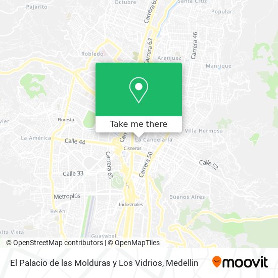 El Palacio de las Molduras y Los Vidrios map