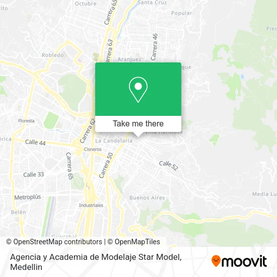 Mapa de Agencia y Academia de Modelaje Star Model