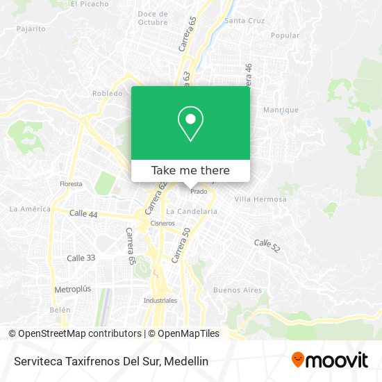 Serviteca Taxifrenos Del Sur map