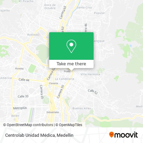 Centrolab Unidad Médica map