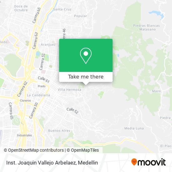 Inst. Joaquin Vallejo Arbelaez map