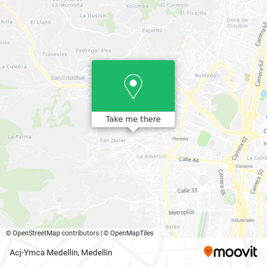 Mapa de Acj-Ymca Medellín