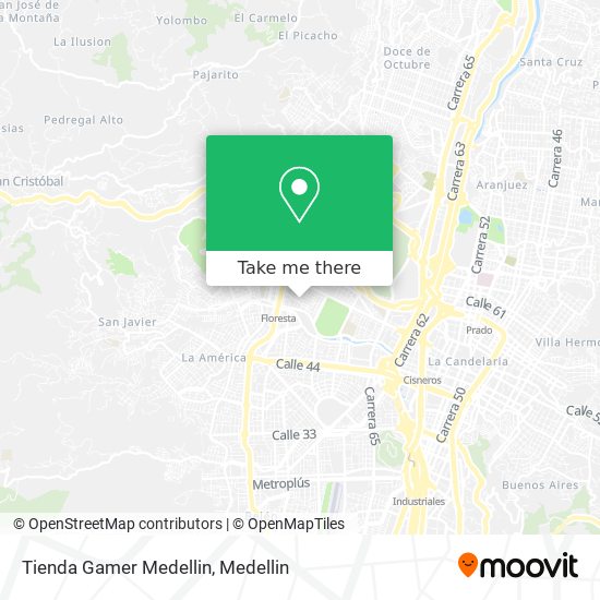 Mapa de Tienda Gamer Medellin