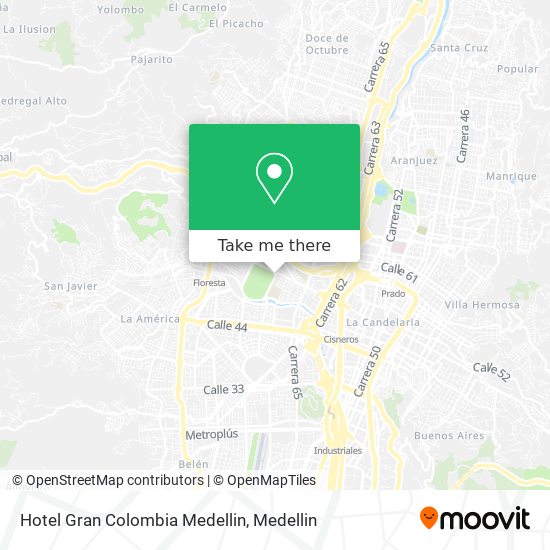 Hotel Gran Colombia Medellin map