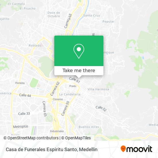 Mapa de Casa de Funerales Espiritu Santo