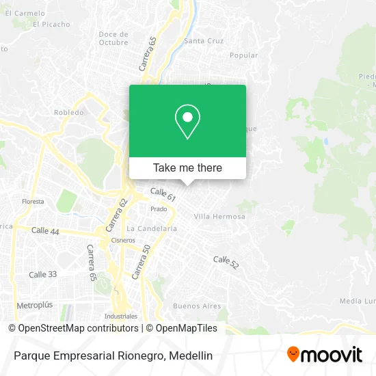 Parque Empresarial Rionegro map