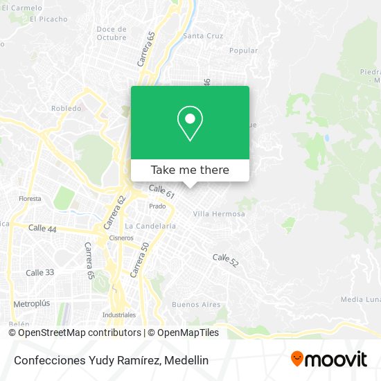 Mapa de Confecciones Yudy Ramírez