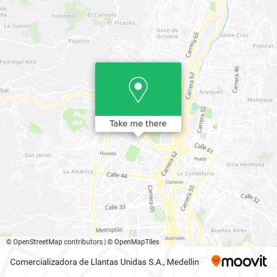 Comercializadora de Llantas Unidas S.A. map