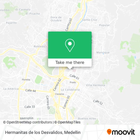 Hermanitas de los Desvalidos map