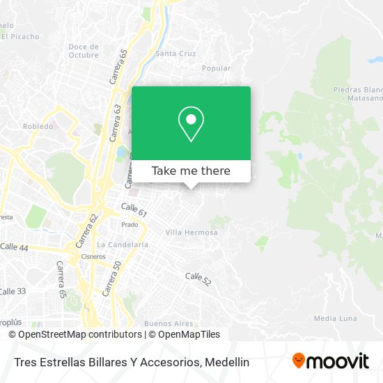 Mapa de Tres Estrellas Billares Y Accesorios