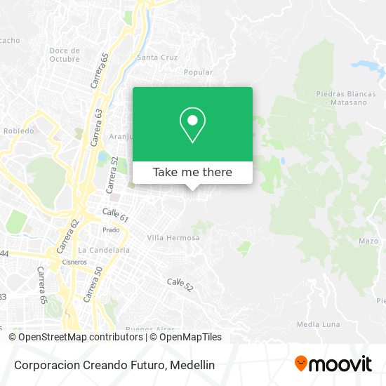 Mapa de Corporacion Creando Futuro