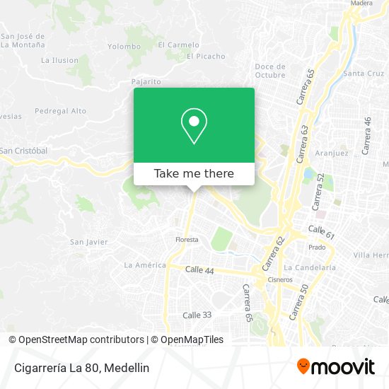 Cigarrería La 80 map