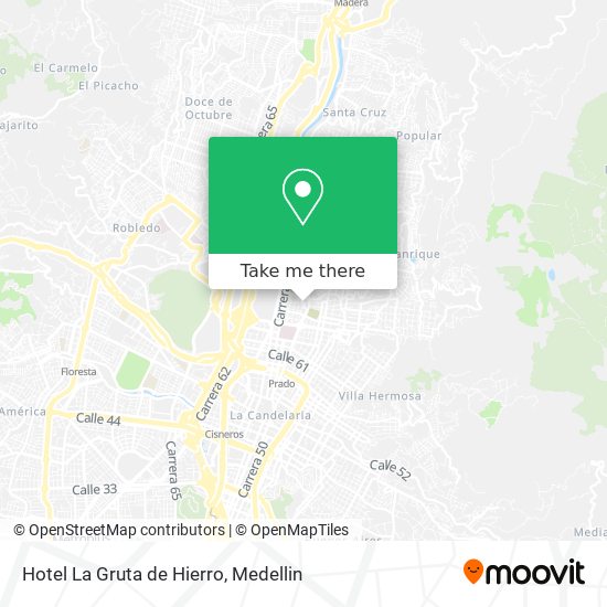 Mapa de Hotel La Gruta de Hierro