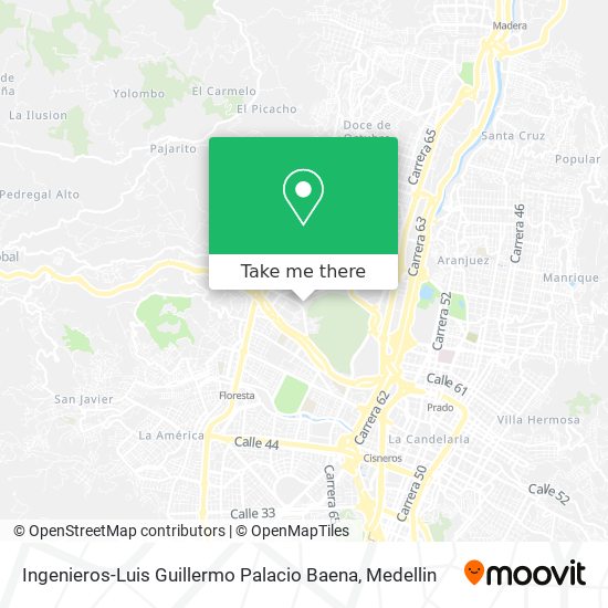 Ingenieros-Luis Guillermo Palacio Baena map