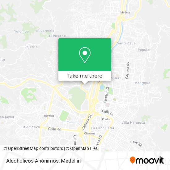 Alcohólicos Anónimos map