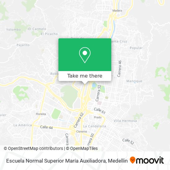 Mapa de Escuela Normal Superior María Auxiliadora