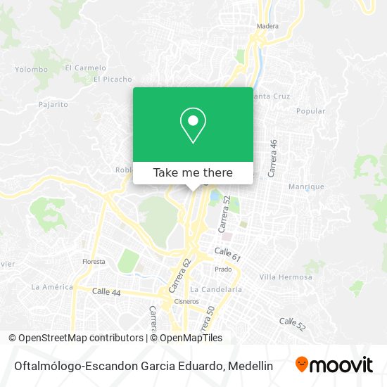 Mapa de Oftalmólogo-Escandon Garcia Eduardo