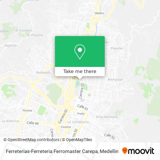 Mapa de Ferreterias-Ferreteria Ferromaster Carepa