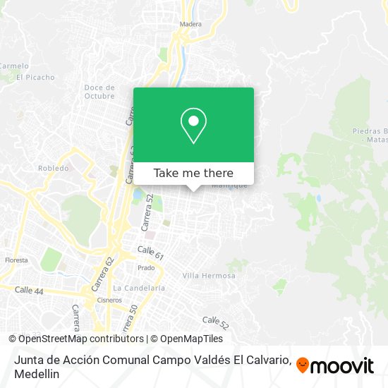 Junta de Acción Comunal Campo Valdés El Calvario map