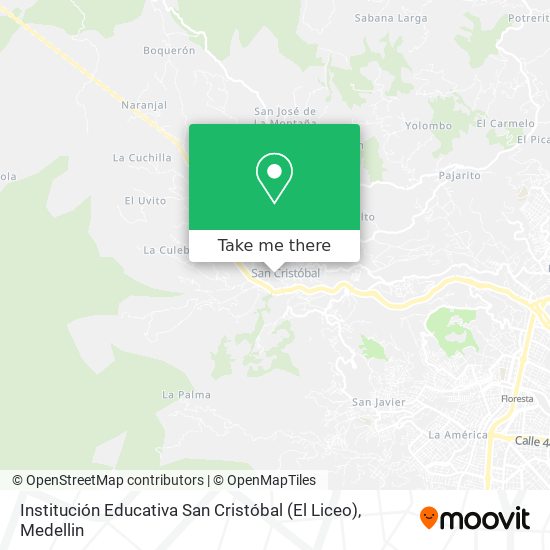 Mapa de Institución Educativa San Cristóbal (El Liceo)