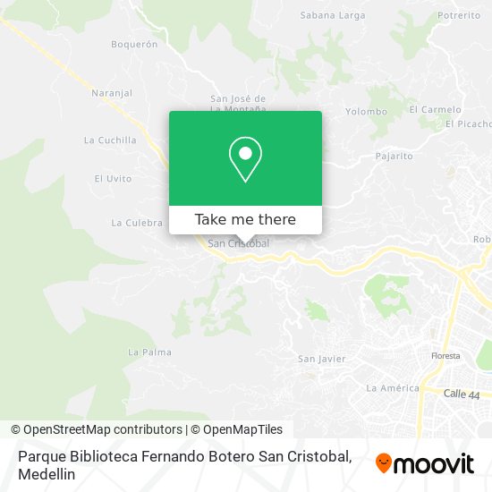 Mapa de Parque Biblioteca Fernando Botero San Cristobal