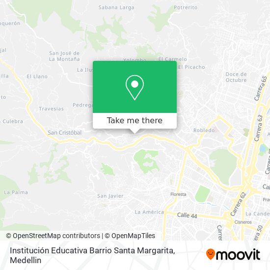 Mapa de Institución Educativa Barrio Santa Margarita
