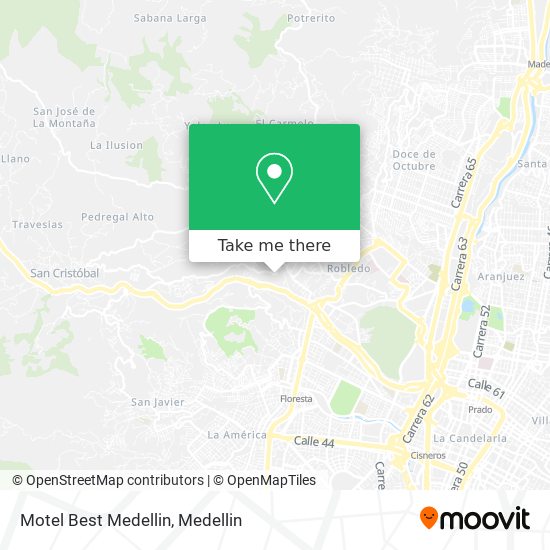 Motel Best Medellin map