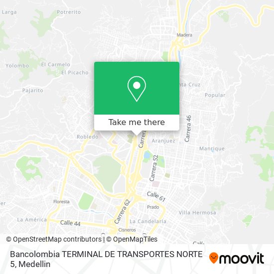 Bancolombia TERMINAL DE TRANSPORTES NORTE 5 map