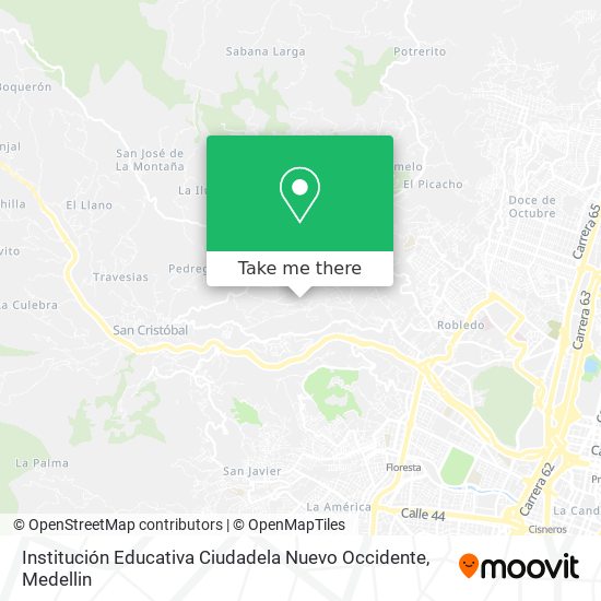 Mapa de Institución Educativa Ciudadela Nuevo Occidente