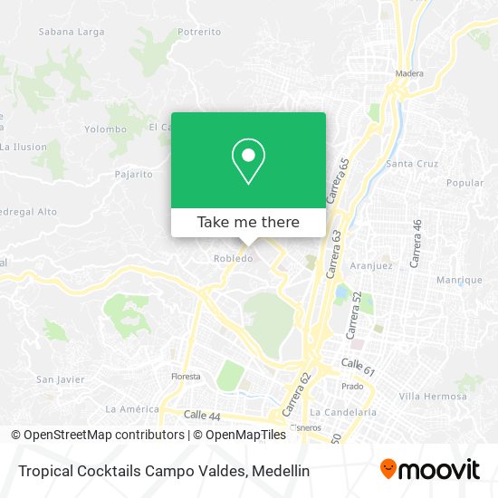 Mapa de Tropical Cocktails Campo Valdes