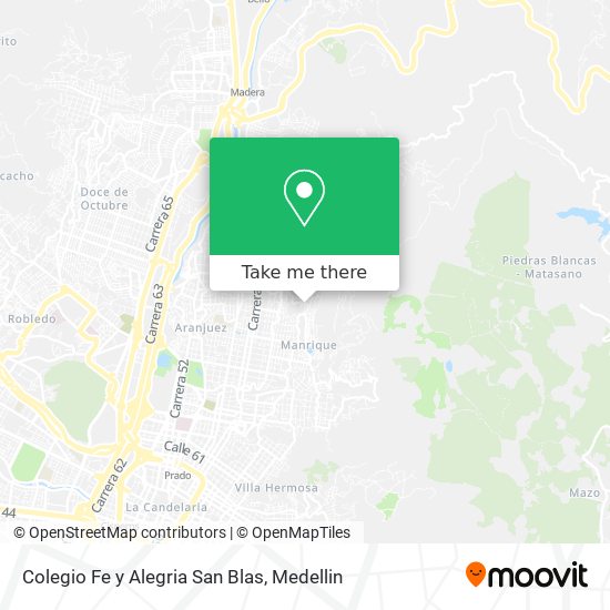 Mapa de Colegio Fe y Alegria San Blas