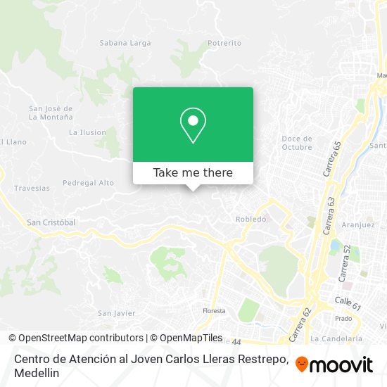 Centro de Atención al Joven Carlos Lleras Restrepo map