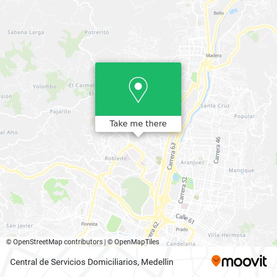 Central de Servicios Domiciliarios map