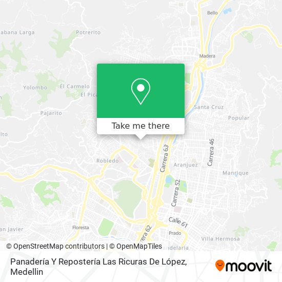 Mapa de Panadería Y Repostería Las Ricuras De López