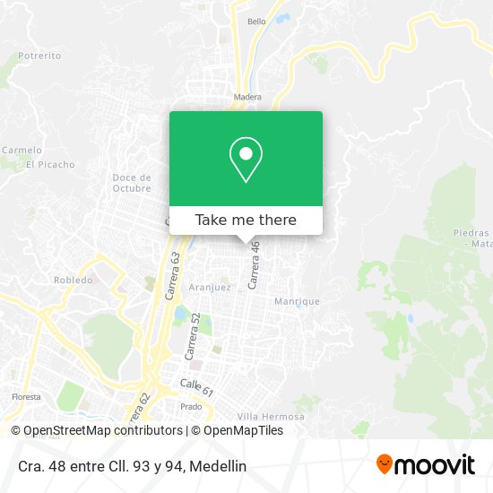Cra. 48 entre Cll. 93 y 94 map