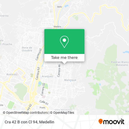 Mapa de Cra 42 B con Cl 94