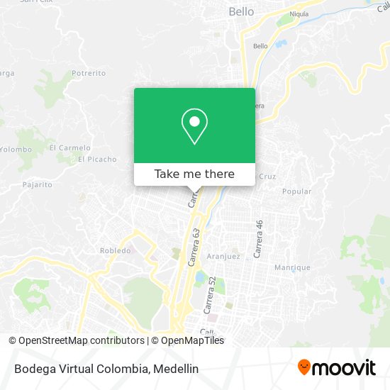 Bodega Virtual Colombia map