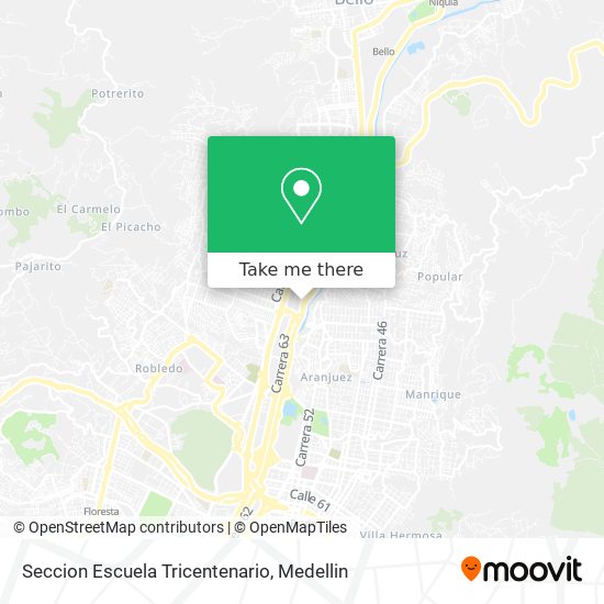 Seccion Escuela Tricentenario map