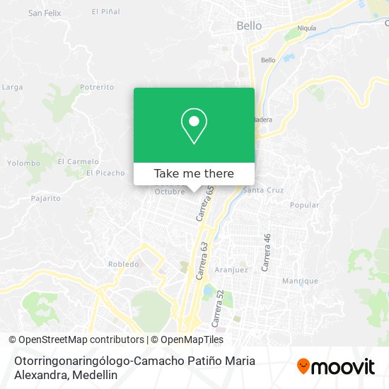Otorringonaringólogo-Camacho Patiño Maria Alexandra map