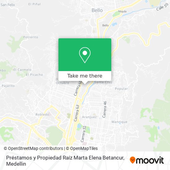 Préstamos y Propiedad Raíz Marta Elena Betancur map