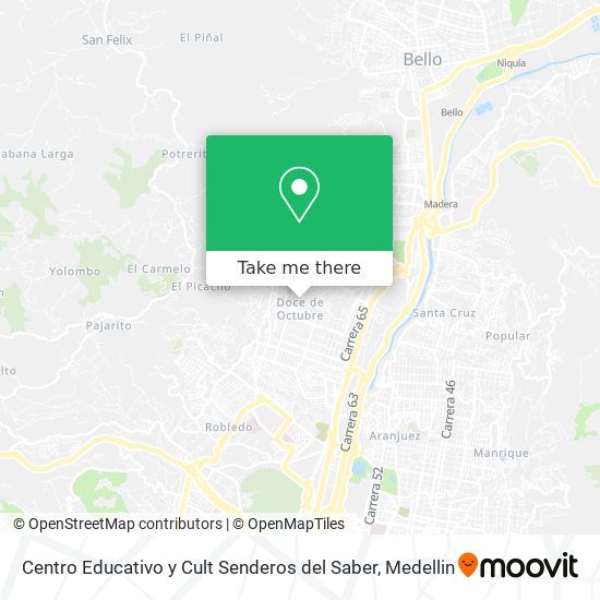 Mapa de Centro Educativo y Cult Senderos del Saber