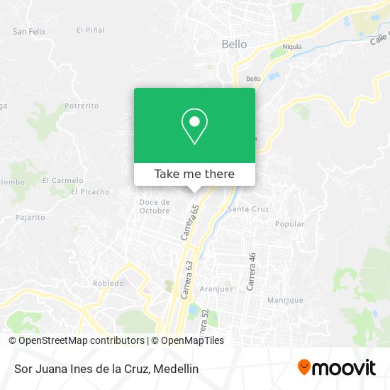 Mapa de Sor Juana Ines de la Cruz