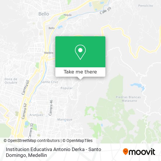 Mapa de Institucion Educativa Antonio Derka - Santo Domingo