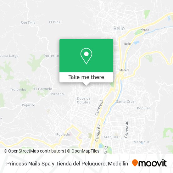 Princess Nails Spa y Tienda del Peluquero map