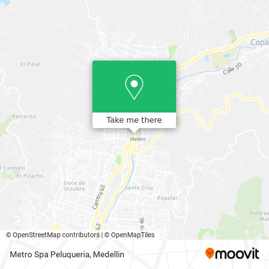 Mapa de Metro Spa Peluqueria