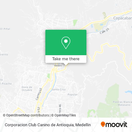 Mapa de Corporacion Club Canino de Antioquia