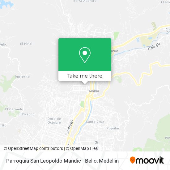 Parroquia San Leopoldo Mandic - Bello map