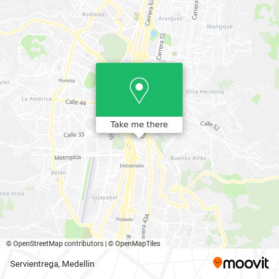 Mapa de Servientrega