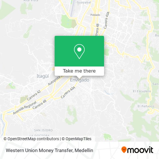 Western Union Money Transfer map